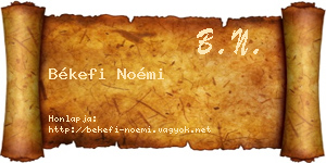 Békefi Noémi névjegykártya
